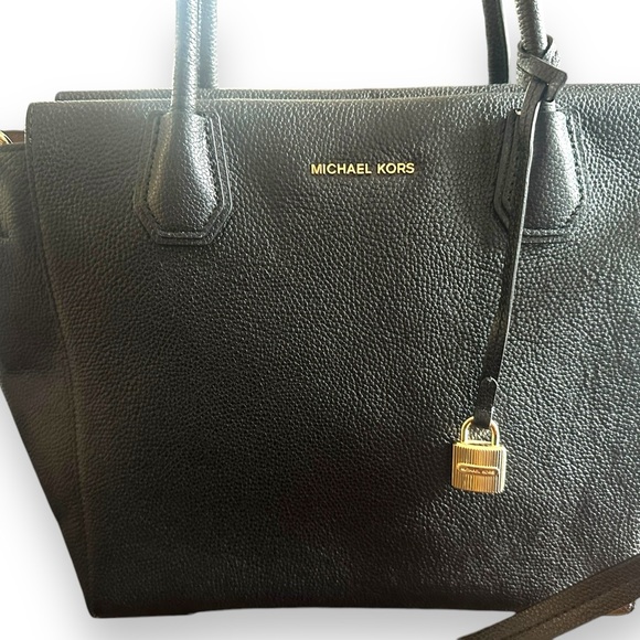 MICHAEL KORS MERCER BLACK TOTE NEW WITHOUT TAG LARGE - Picture 4 of 8